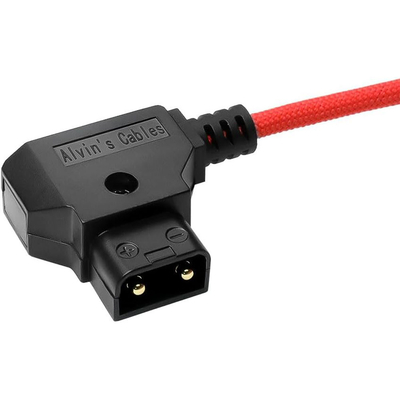 Alvin's Cables Atomos Ninja V D-tap Power Cable, 1.6-4ft Dtap to Locking DC 2.1 Coiled Cable for Blackmagic Video Assist, for Hollyland Mars 400S, Ultra Flexible