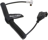 Alvin's Cables 2 Pin Lemo Male Right Angle to Anton Bauer D TAP Coiled Power Cable for Teradek ARRI